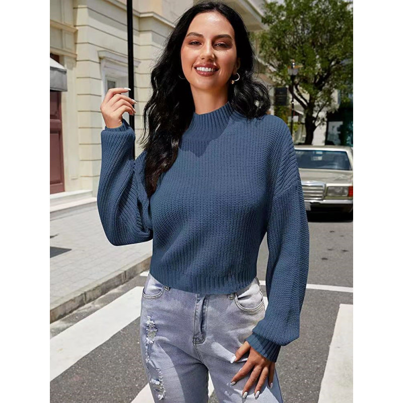 Damen Modischer Strickpullover mit weitem Ausschnitt Stalluxe