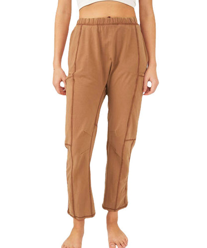 Damen Bequeme Freizeithose mit praktischen Seitentaschen und elastischem Bund Stalluxe