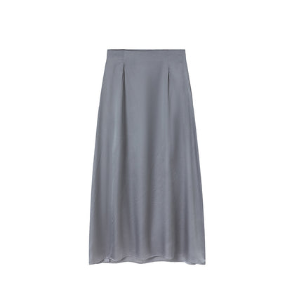Damen Maxirock aus hochwertigem Satin mit elegantem Schnitt und fließendem Fall Stalluxe