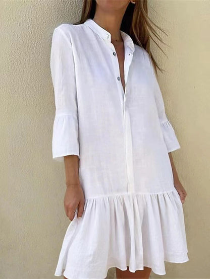 Damen Hemdkleid mit Rüschen Stalluxe