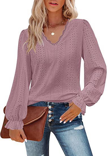 Damen Bluse mit romantischem Schnitt und detailreicher Stickerei Stalluxe