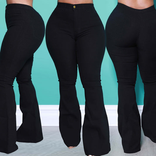 Damen Bootcut Jeans mit hohem Bund und figurformendem Schnitt Stalluxe