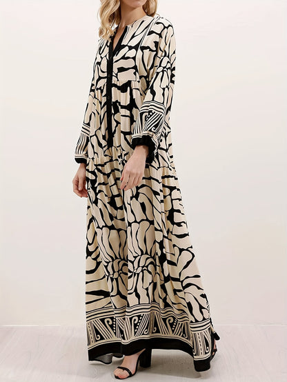 Damen Maxikleid im Boho-Stil mit floralem Design Stalluxe