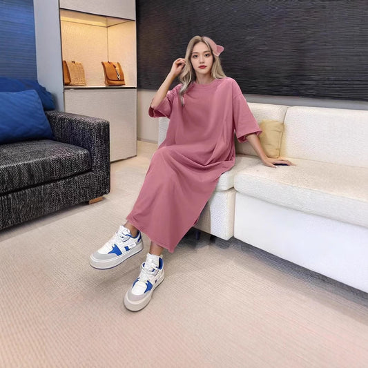 Damen lässiges Maxikleid mit oversized Schnitt und komfortabler Passform Stalluxe