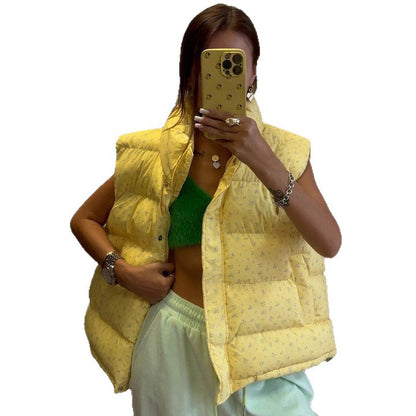 Damen Steppweste mit modischem Kragen und praktischen Taschen Stalluxe