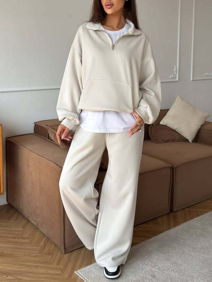 Damen Casual Oversized Hoodie und weite Relax-Hose Set Stalluxe