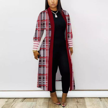Women's Artistic Print Duster Cardigan Stalluxe