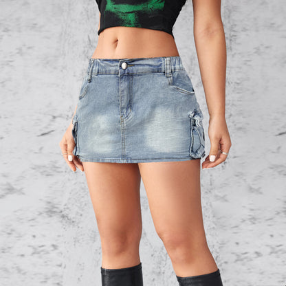 Damen Jeansrock mit praktischen Taschen und modischem Schnitt Stalluxe