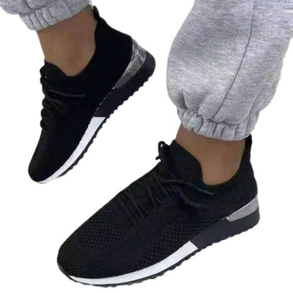 Damen Atmungsaktive Lifestyle Sneakers mit hochflexiblem Strickoberteil und rutschfester Sohle Stalluxe