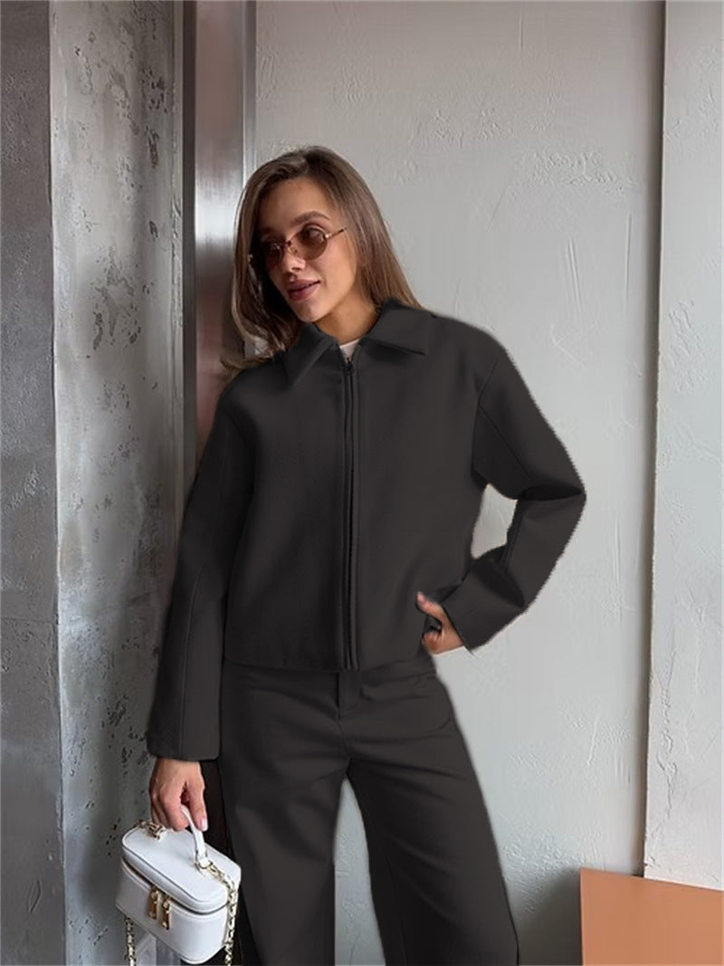 Damen modische Kurzjacke mit trendigem Reißverschluss und lässigem Schnitt Stalluxe