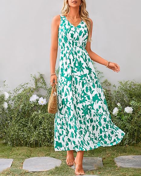 Damen Maxikleid mit floralen Applikationen und schmalen Trägern Stalluxe