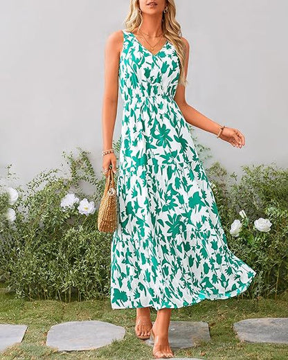 Damen Maxikleid mit floralen Applikationen und schmalen Trägern Stalluxe