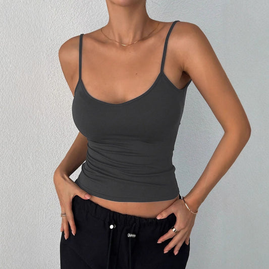 Damen Sportliches Bustier-Top mit schmalen Trägern und figurbetonendem Schnitt Stalluxe