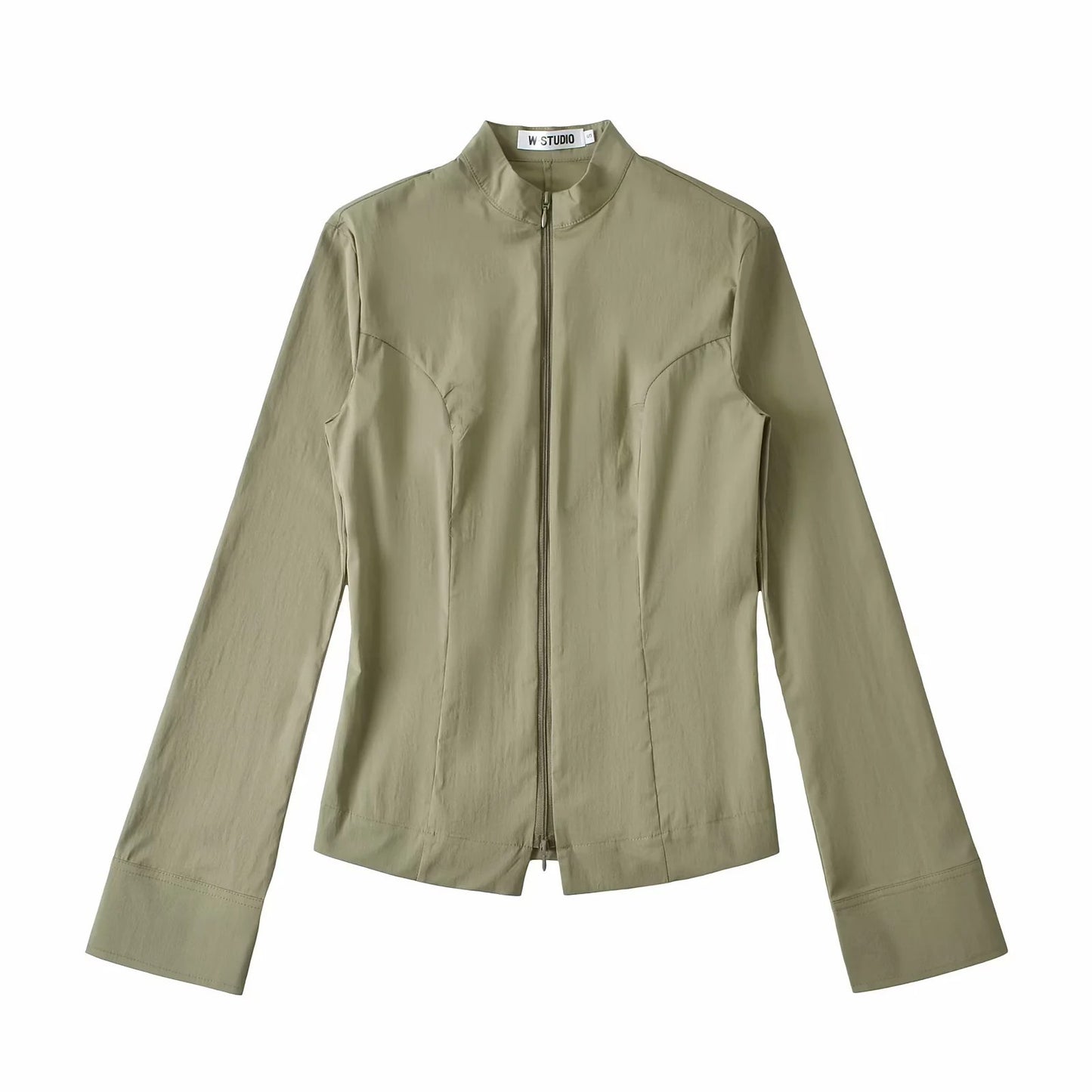 Damen Hochleistungs-Activewear-Jacke mit Stehkragen und Reißverschluss Stalluxe