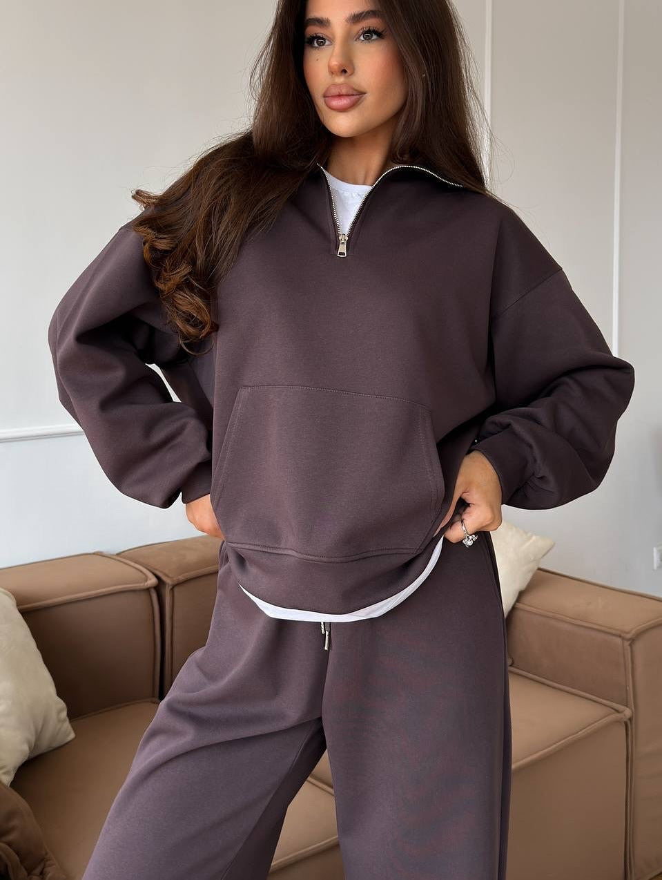 Damen Casual Oversized Hoodie und weite Relax-Hose Set Stalluxe