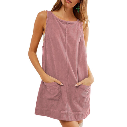 Damen Leichte Cordkleid Stalluxe