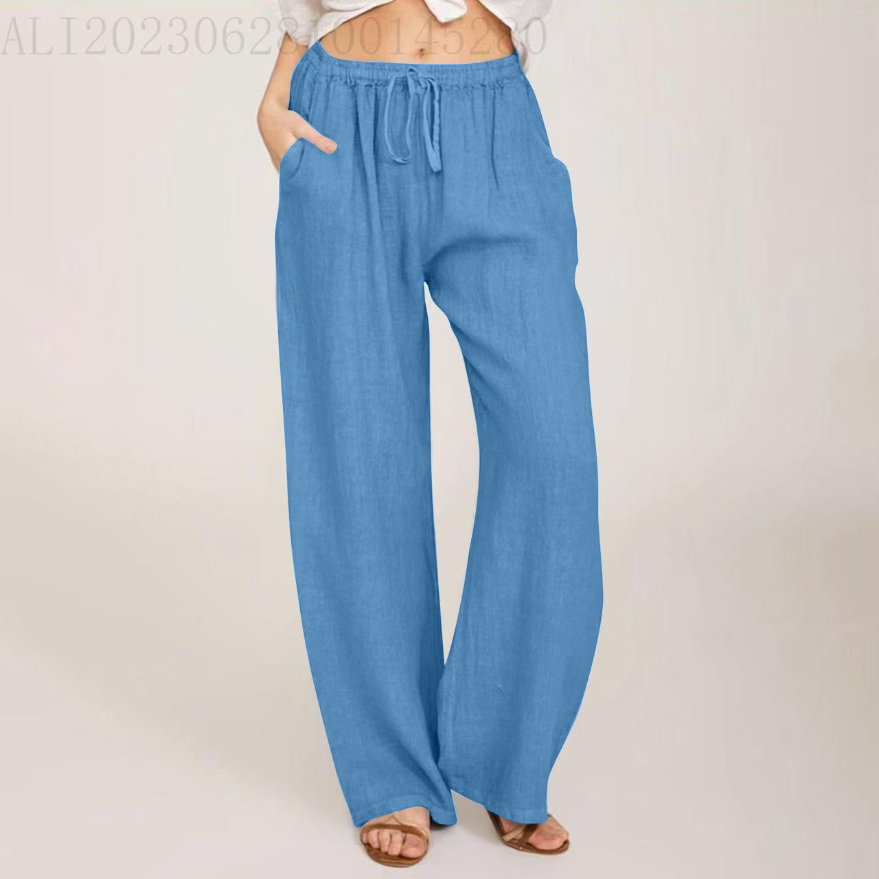 Damen weite Leinenhose Stalluxe