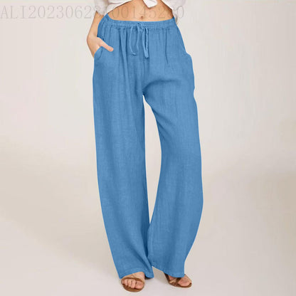 Damen weite Leinenhose Stalluxe