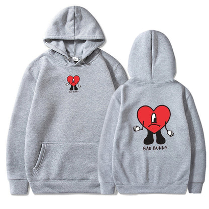 Damen Kapuzenpulli mit kreativem Herzmotiv Stalluxe