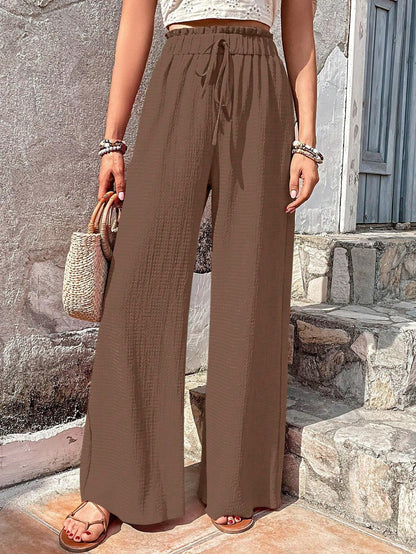 Damen Weite Sommerhose mit elastischem Bund und praktischem Kordelzug Stalluxe