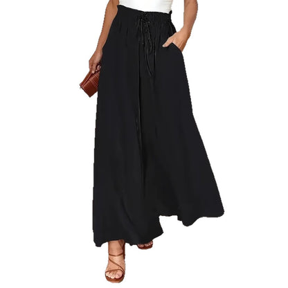 Damen culottehose mit elastischem Bund und gesticktem Punktemuster Stalluxe