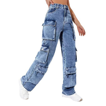 Damen Cargo-Jeans im Vintage-Stil Stalluxe