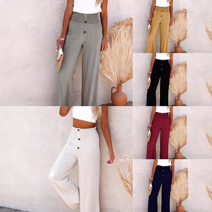 Damen Hoch geschnittene, weit geschnittene Sommerhose Stalluxe