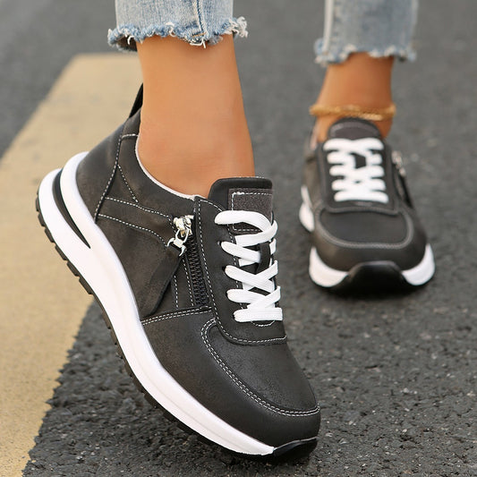 Damen modische Sneakers mit praktischem Reißverschluss und komfortabler Sohle Stalluxe