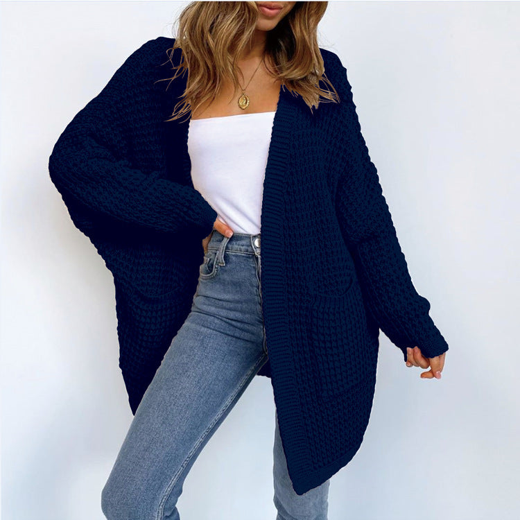 Damen Grobstrickjacke mit lässigem Schnitt und praktischen Taschen Stalluxe