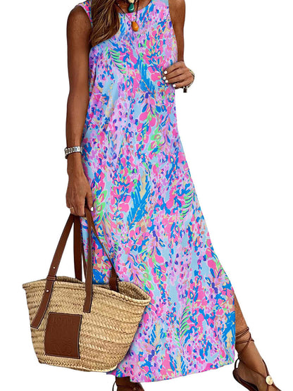 Damen Maxikleid mit floralem Muster und lässigem Schnitt Stalluxe