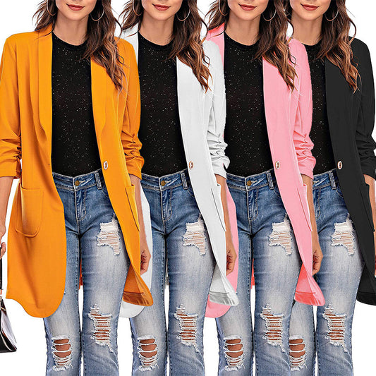Damen Stretchiger Blazer mit modernem Schnitt und Taschen Stalluxe