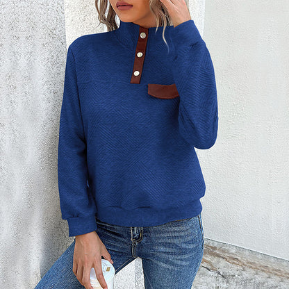 Damen modischer Stehkragen Sweater Stalluxe