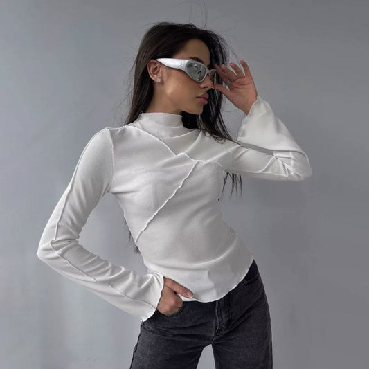Damen eleganter, lässiger Langarmshirt Stalluxe