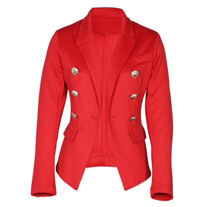 Damen Eleganter Blazer mit doppelter Knopfleiste und tailliertem Schnitt Stalluxe
