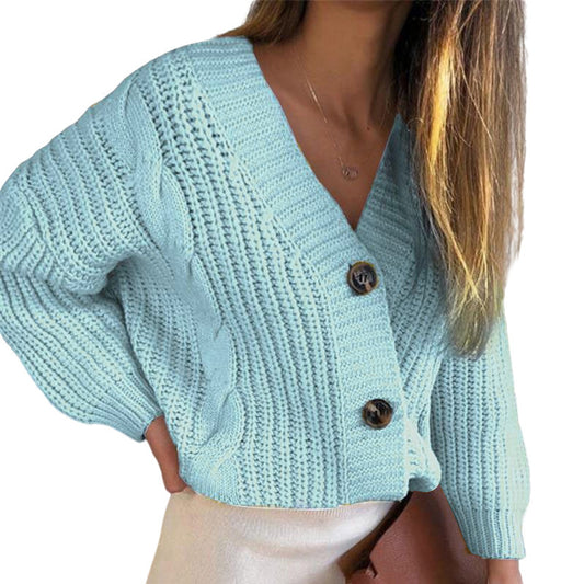 Damen lässige Strickjacke mit Knopfdetails und modernen Texturen Stalluxe