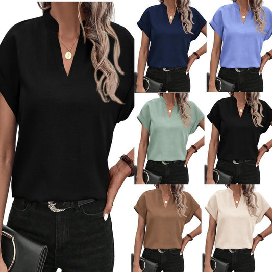 Damen lässige Bluse mit Stehkragen Stalluxe