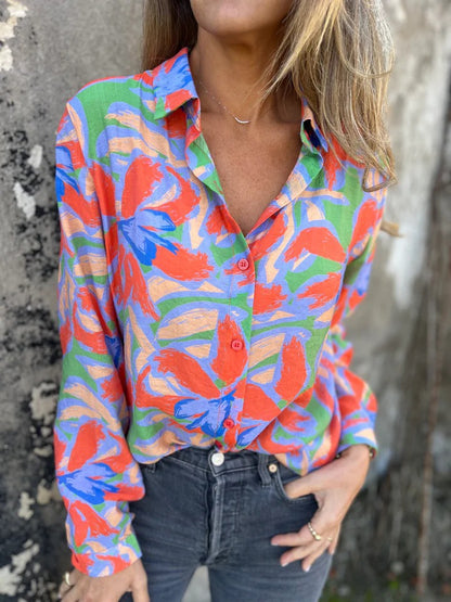 Damen Bluse mit floralen Mustern Stalluxe