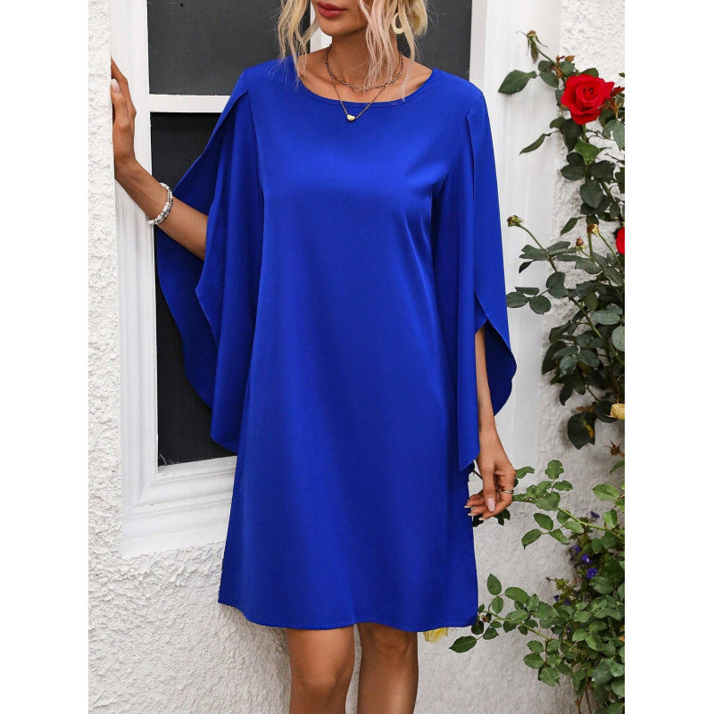 Damen Cape-Kleid mit eleganten Ärmeln Stalluxe