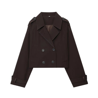 Damen Modische Kurzjacke im doppelten Knopfdesign Stalluxe