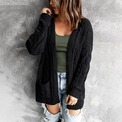 Damen Strickjacke mit Kabelmuster Stalluxe