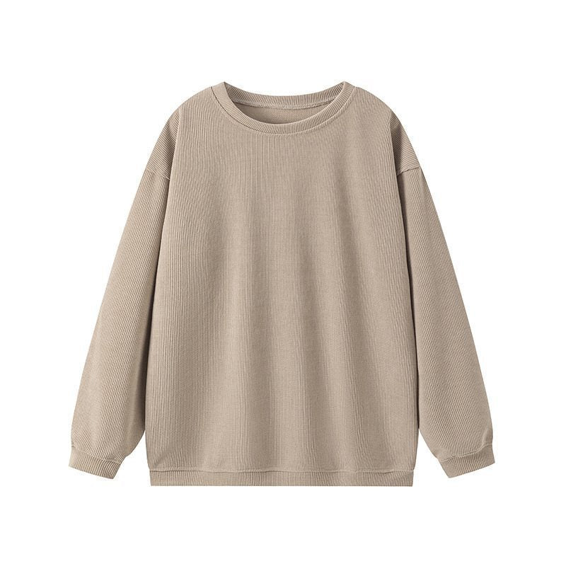 Damen Lässiges Sweatshirt mit Rippstruktur und weitem Schnitt Stalluxe