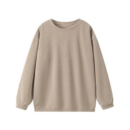 Damen Lässiges Sweatshirt mit Rippstruktur und weitem Schnitt Stalluxe