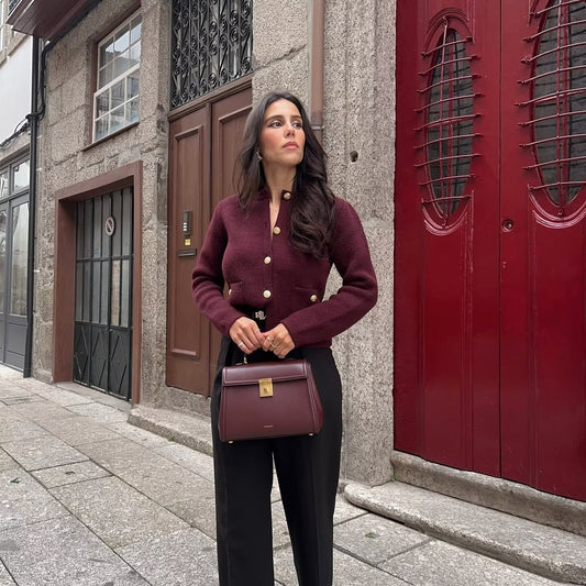 Damen modischer Strickjacke Stalluxe
