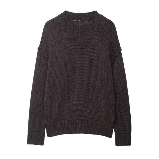 Damen bequemer Strickpullover mit Rundhalsausschnitt und lässigem Schnitt Stalluxe