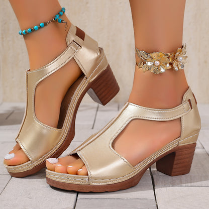 Damen Sandalen mit Blockabsatz Stalluxe