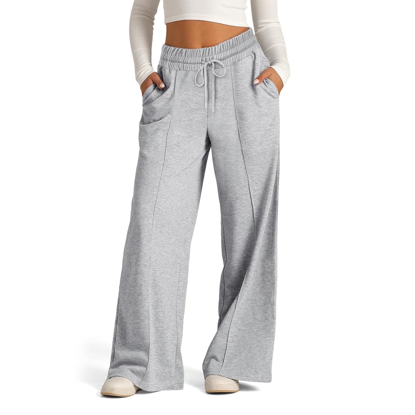 Damen Weite Freizeithose mit elastischem Bund und praktischen Seitentaschen Stalluxe