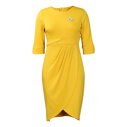 Damen Midikleid mit elegantem Wickeldetail und raffinierter Taillierung Stalluxe