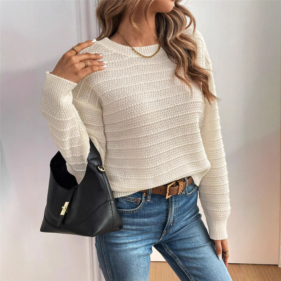 Damen Strickpullover mit V-Ausschnitt und dekorativem Schleifenelement Stalluxe