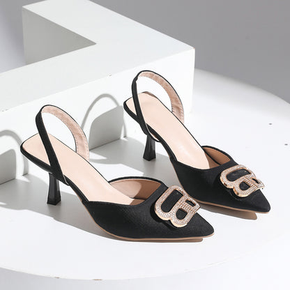 Damen Elegante Slingback-Pumps mit funkelndem Schnallenakzent Stalluxe