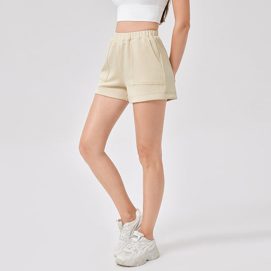 Damen Sportliche High-Waist Shorts mit praktischen Taschen und elastischem Bund Stalluxe